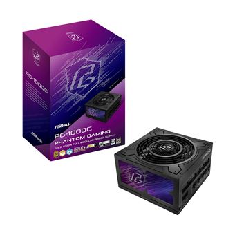 Fonte de Alimentação Asrock Phantom Gaming PG-1000G | Preto - 1