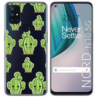 Capa Tumundosmartphone de Gel Transparente para Oneplus Nord N10 5G desenhos de cactos de design - 1