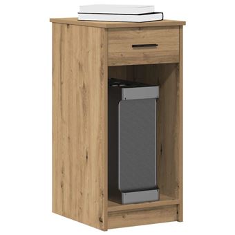 Suporte para torre de computador com gaveta vidaXL | 35x45x77 cm | artisiano - 1