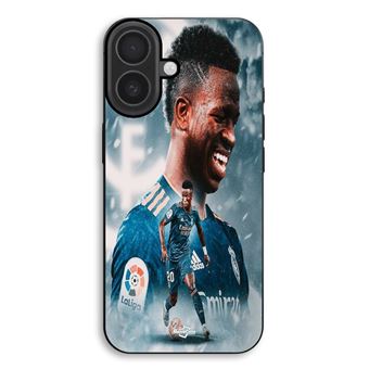Capa Maniacase para iPhone 17 | Vinicius JR Real Madrid azul Wallpaper - 1