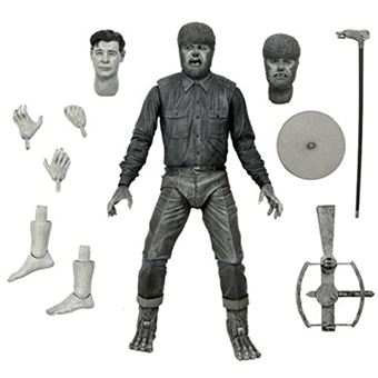 Figura Neca Wolf Man Preto e Branco Universal Monsters | 18 cm - 1