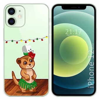 Capa Tumundosmartphone de Gel Transparente para iPhone 12 Mini (5.4) Design de desenhos Meerkat - 1