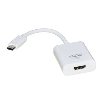 cabo de interface/adaptador de género Link Accessori LKADAT80  USB Type C HDMI Branco - 1