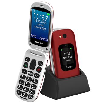Telefone para Idosos Funker FUNE350R | Vermelho - 1