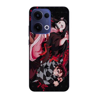 Capa Maniacase para Oppo Reno 13 5G | demon slayer tanjiro nezuko ataque combate - 1
