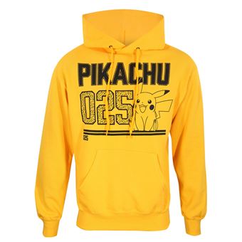 Polar com Capuz Unissexo Pokémon Picachu Line Art | S - Amarelo - 1