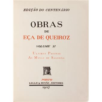 Ultimas paginas. as minas de salomão. [obras xi] - 1