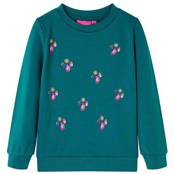 Sweatshirt para criança | vidaXL | verde-escuro 104 | 3 a 4 anos - 1