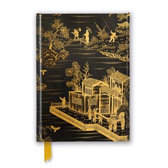 Chinese Lacquer Black  Gold Screen Foiled Journal By Flame Tree Publishing - 1