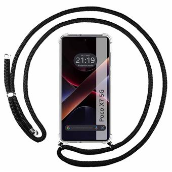 Capa TUMUNDOSMARTPHONE transparente para Xiaomi Poco X7 5G com fio preto - 1
