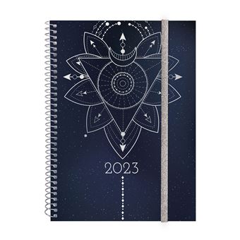 Agenda A5 Semanal Espiral com Elástico Finocam Beta 2023 | Moon - 1