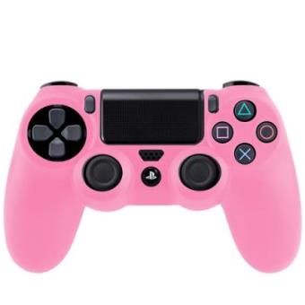 Capa Protectora em Silicone para Comando PS4 Rosa - 1
