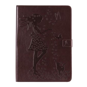 Capa Magunivers PU menina e gato marrom para Apple iPad Pro 11 inch (2018) - 1