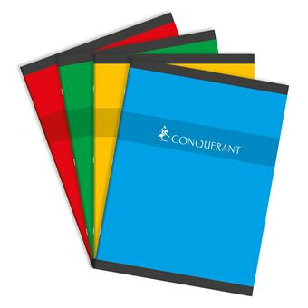 Caderno e Bloco de Notas Conquerant 100100600 | Vermelho - Verde ...