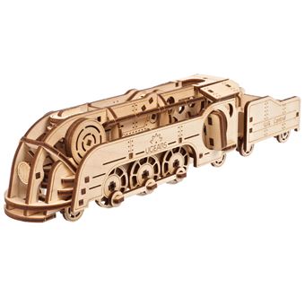 Puzzle 3D Ugears Mini Locomotiva | Madeira - 1