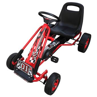 Kart com Pedal vidaXL Vermelho - 1