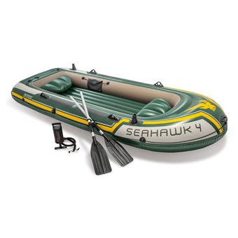 Barco Insuflável Intex Seahawk 4 | Verde, Amarelo - 1