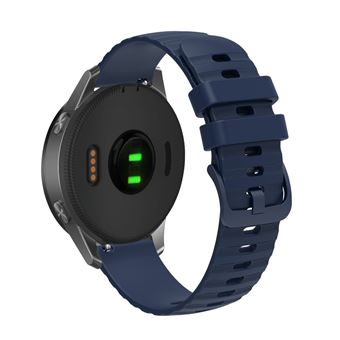Bracelete de Silicone pontos de grão de onda 18mm, ajustável Magunivers para Garmin Venu 2S/Vivomove 3S/Vivoactive 4S - azul marinho - 1