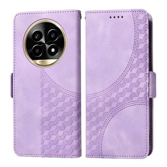 Capa FLOODKING para Realme 13 Pro Plus | Design Acolchoado | Couro PU Premium | Roxo - 1