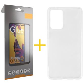 Conjunto skyhe 1 x Película de Vidro Full + Capa para Samsung A72 5G | Silicone Liso - Transparente Clear - 1