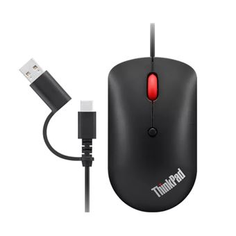 Rato com Fios Lenovo 4Y51D20850 | 2400 DPI | Preto - 1