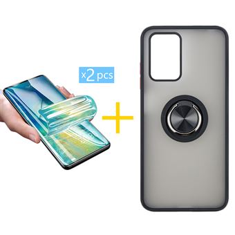 Pack Skyhe 2 x Película de Hidrogel + Capa para Xiaomi Redmi 10 2022 Gel Bumper Ring Preto - 1