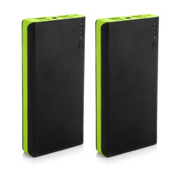 2X Powerbank DAM | 20.000mAh | 4 USB - Verde - 1