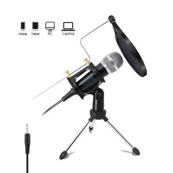 Microfone Goeik com Condensador, Tripé e Esponja – Jack 3.5mm - 1