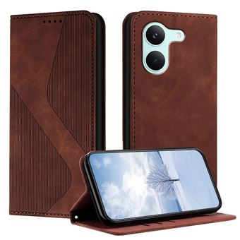 Capa FOXDOCK para Xiaomi POCO X8 Pro | Fecho Magnético | Pele Macia em TPU | Suporte e Compartimentos para Cartões | Castanho - 1