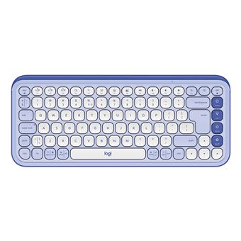 Teclado Wireless Logitech 920-013074 | Idioma: Inglês US | Lilás, Branco - 1