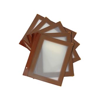 Capa para encadernação Securit MC-WIA5-BR A5 Metal, Plástico Castanho, Transparente 5 peça(s) - 1