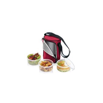 Saco Térmico Tescoma FRESHBOX com 3 Caixas | 0,8 L - Bordeaux - 1