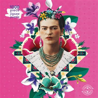 Adult Jigsaw Puzzle Frida Kahlo Pink By Flame Tree Publishing - 1