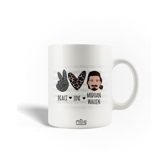 Caneca Maniacase Morgan Wallen Singer Poster Peace Love - 1