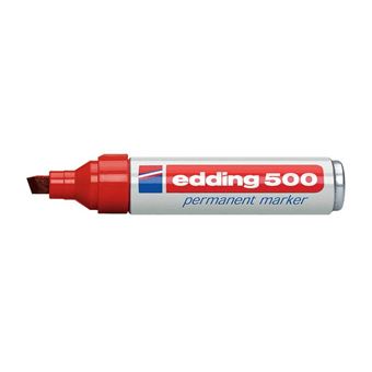 Marcador Permanente Edding 4-500 002 | Vermelho, Branco - 1