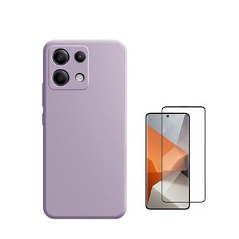 Kit Película de Vidro Temperado 5d Full Cover + Capa Silicone Líquido Phonecare para Xiaomi Redmi Note 13 Pro 4G | Roxo - 1