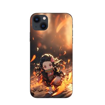 Capa Maniacase para Iphone 14 Demon Slayer Nezuko 3D art anime Manga - 1