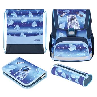 Conjunto de Mochilas Escolares Herlitz Loop Plus Cosmic Explorer | Azul, Azul escuro - 1