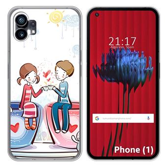 Capa Tumundosmartphone de silicone para Nothing Phone 1 design Desenhos de café - 1
