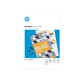 Papel para Impressão HP Papel Everyday Business Brilhante, 120 g/m2, A3 (297 x 420 mm), 150 folhas | Branco - 1