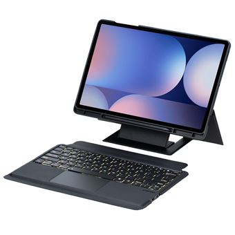 Capa ZURSANA para Samsung Galaxy Tab S10 Plus / + 12,4 " | Touchpad | Bluetooth | Teclado Removível | Preta - 1