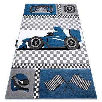 Tapete RugsX Petit Race Raça Formula 1 Carro | Azul | 160X220 cm - 1
