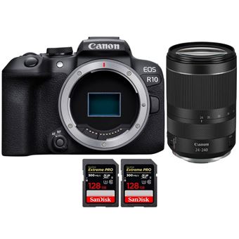 Câmara Fotográfica Canon EOS R10 + RF 24-240mm F4-6.3 IS USM + 2 SanDisk 128GB Extreme PRO UHS-II SDXC 300 MB/s + PDF MCZ DIRECT 15 Técnicas para Melhorar as suas Fotografias - 1