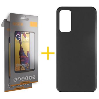 Conjunto Accetel 2 x Película de Vidro Full + Capa para Huawei P Smart 2021 Silicone Liso Preto - 1