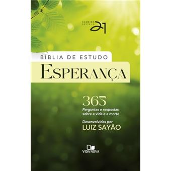Bíblia De Estudo Esperança Capa Dura - Verde Luzes 365 Perguntas E Respostas Sobre A Vida E A Morte - 1