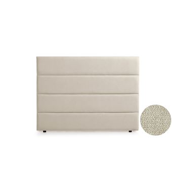 Cabeceira Estofada Moonia Genova Aqualine | 130 X 120 X 8 cm | Bege Tostado - 1
