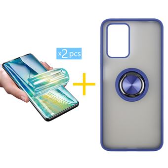 Pack Skyhe 2 x Película de Hidrogel + Capa para Xiaomi Redmi 10 2022 Gel Bumper Ring Azul - 1