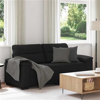 Sofá de 2 lugares vidaXL | tecido 180x81x84 cm | preto - 1