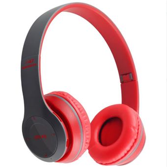 Auscultadores Gaming SZSMART P47 | Bluetooth | 3.5mm | Vermelho - 1