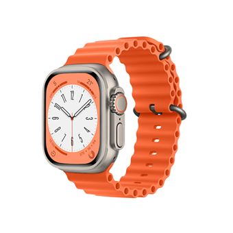 Bracelete de Silicone Phonecare Ocean Waves para Apple Watch Series 8 Aluminum - 45mm - Laranja - 1